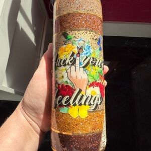 Colorful Glitter Tumbler with Bold Design